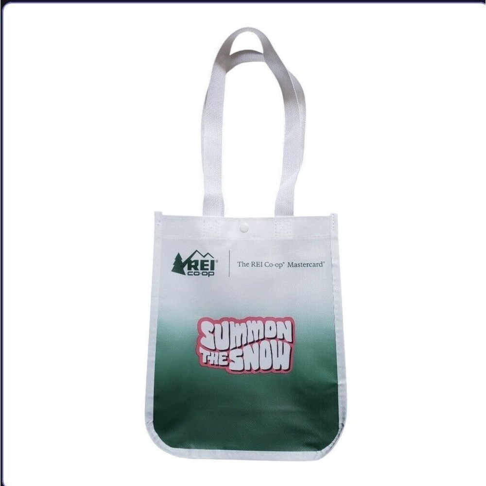 REI Co-OP Bag Ski Summon The Snow Reusable Small Shopping Tote 8x10 Outdoor NEW